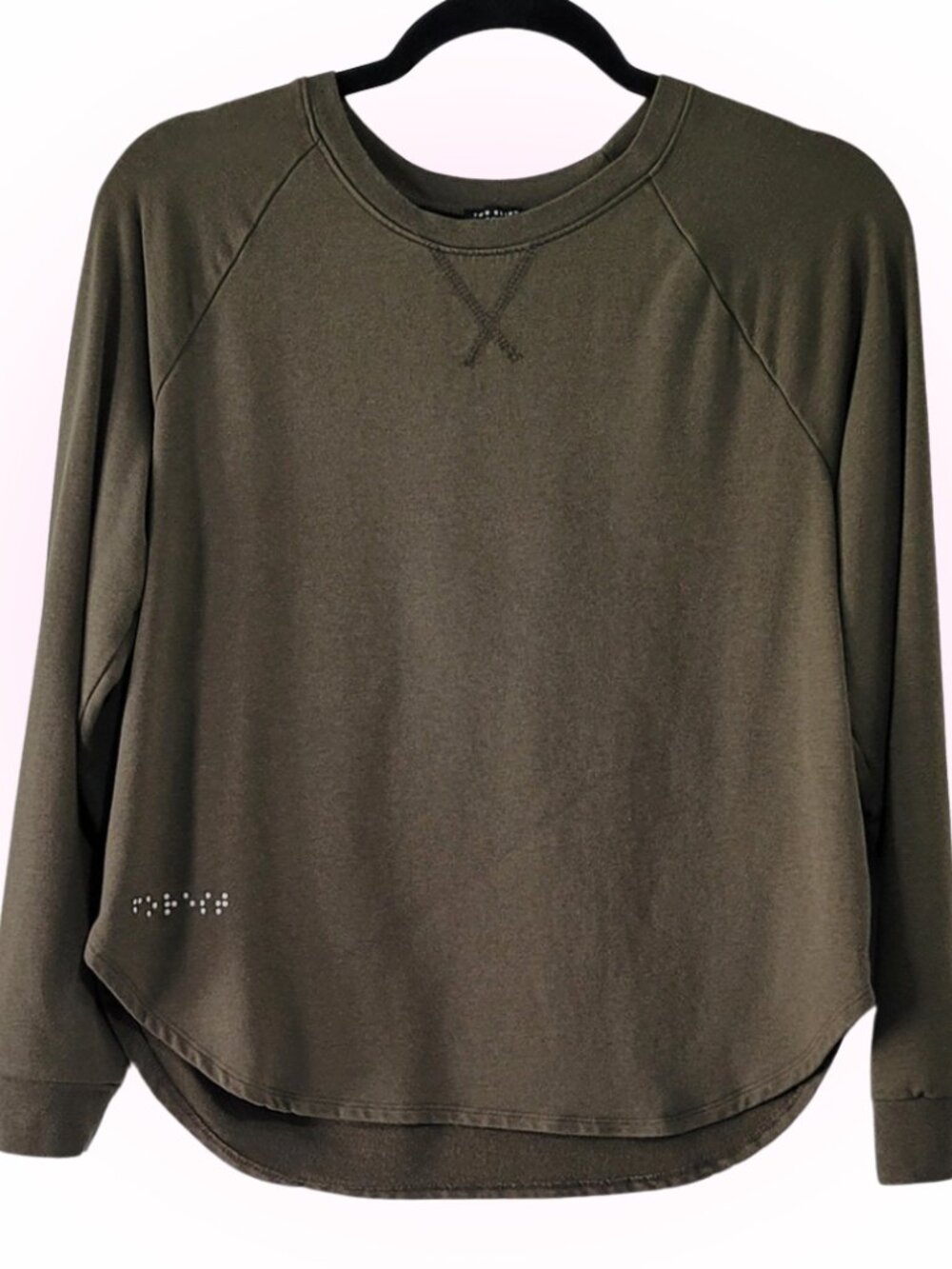 TWO BLIND BROTHERS ARMY GREEN SWEATSHIRT EUC L